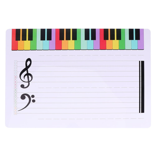 Erasable Music Staff Plastic Board 1 Pack