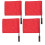 Referee Flags Red 4 Pcs for Track Soccer Volleyball 1