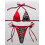 Women's Leopard Bikini Set with Removable Pads, Halter Bra 1