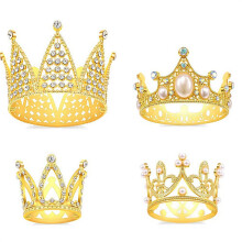 Gold Crown Cake Topper Princess Decoration Set 4 Pieces