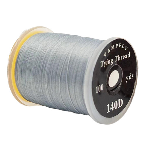 Fly Tying Thread Gray 140D Smooth Braided Multifilament 1