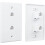 Ethernet Wall Plate Cat6 2 Pack White 5