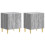 VidaXL vidaXL Bedside Table 2 pcs Grey Sonoma 43 x 34.5 x 50 cm 1