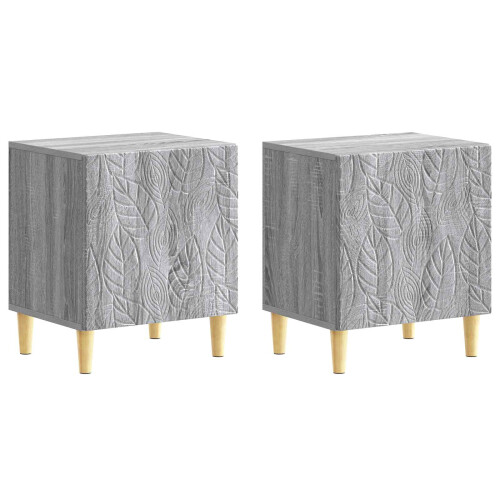 VidaXL vidaXL Bedside Table 2 pcs Grey Sonoma 43 x 34.5 x 50 cm