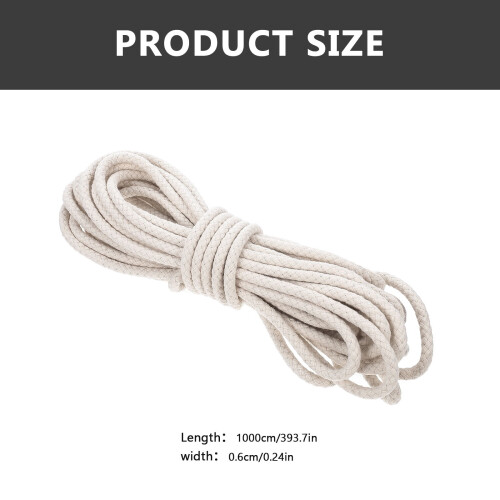 Cotton Rope 0.6 cm x 10 m White 1 Roll 1