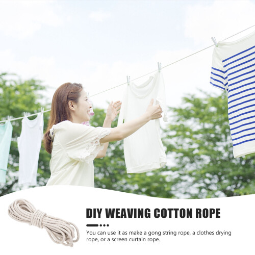 Cotton Rope 0.6 cm x 10 m White 1 Roll 2