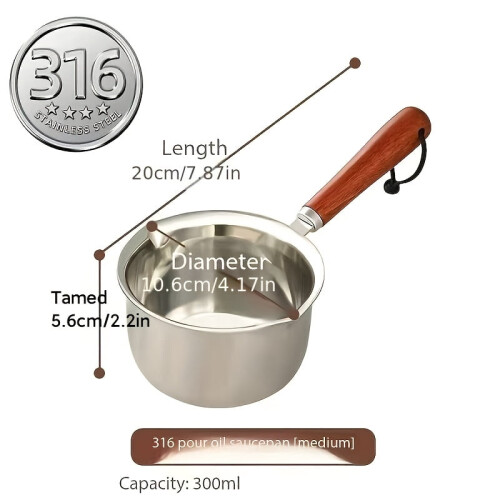 Stainless Steel Hot Pot 10.14 oz 2