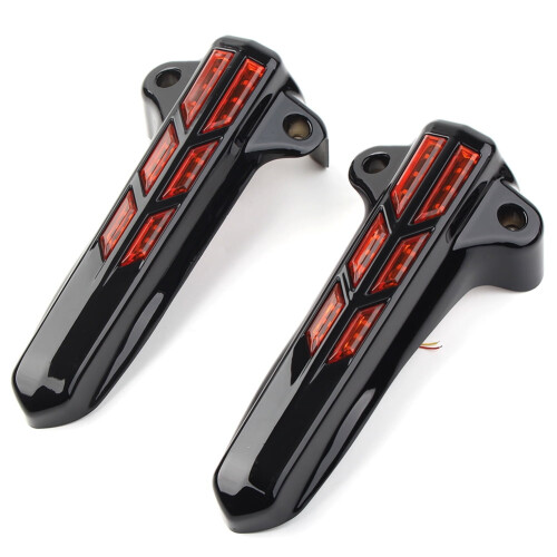 Front Lower Fork Leg Cover LED Smoke Light for Harley FLHR 2