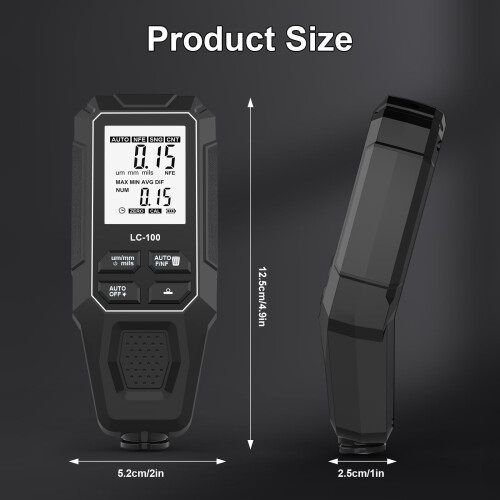 Digital Coating Thickness Gauge LCD Display 1pc 2
