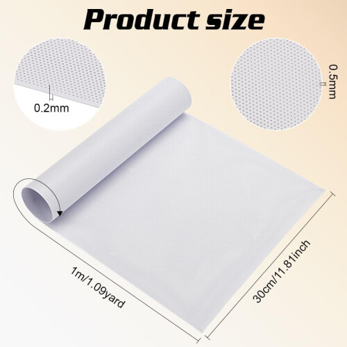 Fursuit Eye Mesh White PVC Net 39x11.8 in 0.2 mm Thick 1