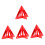 Roadside Emergency Triangle Red 4 pcs 4
