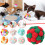 Cat Toy Balls Jingle Bell Pom Pom 6 Pack 7