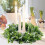 Artificial Eucalyptus Wreath 17 Inch Green with White 7