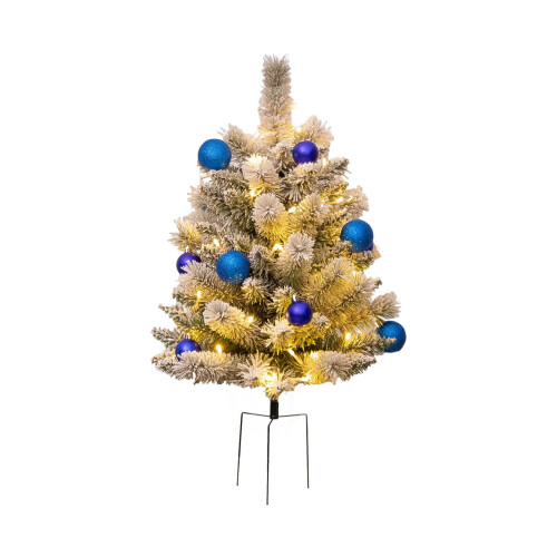 30 inch Pre-lit Artificial Christmas Tree LED Snow Flocked 1