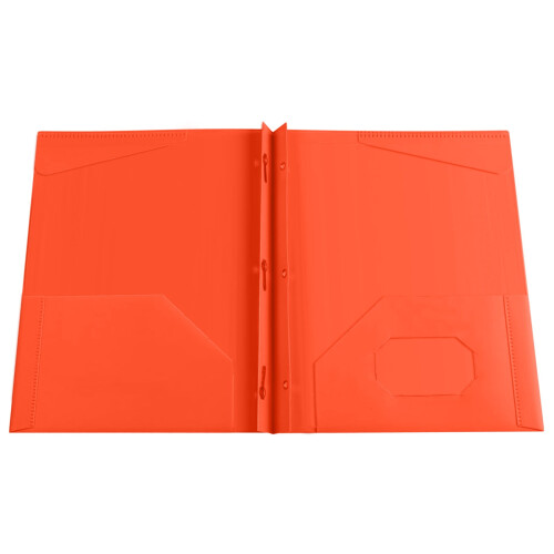 Heavy-Duty Plastic Folders Letter Size 3-Pocket Snap 2