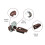 Drawer Track Guide Replacement Set Brown 4 pcs 7