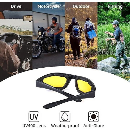 Motorcycle Glasses UV Protection Windproof Dustproof 4-Pair 2