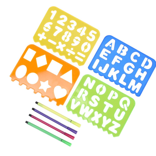 Colorful Drawing Stencil for Kids, ABS Educational Template 1