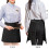Women's Pocketed Half Apron with Reinforced Seams, Black, 6