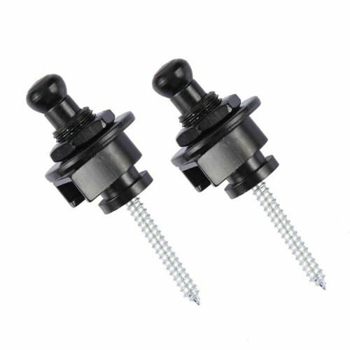 Guitar Strap Locks Schaller Style Black 4 pcs 2