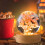 Flower Crystal Ball Night Light Desk Lamp Red Daisy 6