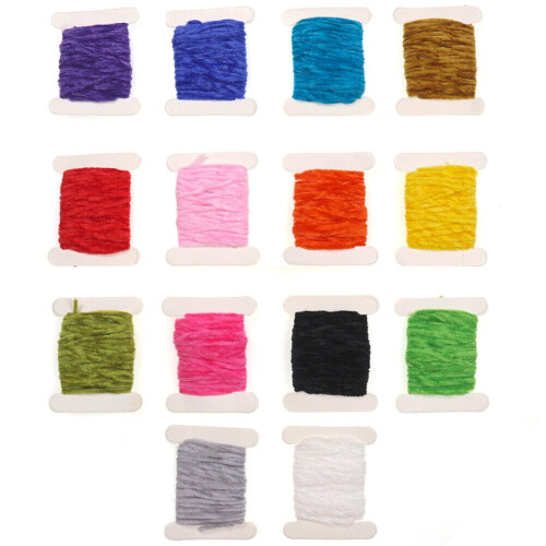 Worms Rayon Yarn Tinsel Chenille Floss Thread for Fly Tying 1