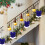 Blue Flock Christmas Bow Decoration Oversized 1 pc 4