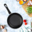 Cast Iron Round Frying Pan with Heat-Resistant Handle 25cm 8