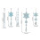 Christmas Snowflake Icicle Pendant Blue 5 pcs 3