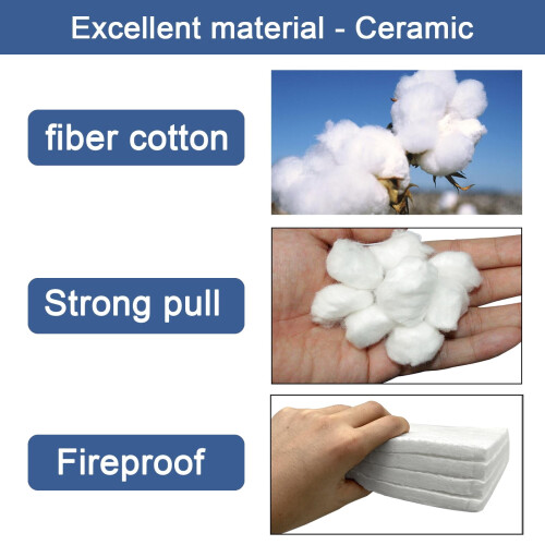 Ceramic Wool Wick Sponge for Bioethanol Fireplaces 5 Pcs 1