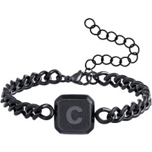 Adjustable Square Cuban Bracelet Men Gold Silver Black