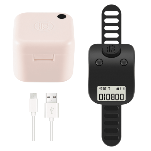 Digital Finger Ring Tally Counter 6-Digit Rechargeable Black 1