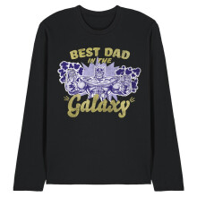 (XL, Black) Marvel Mens Best Dad In The Galaxy Thanos Long-Sleeved T-Shirt