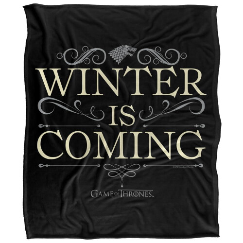 Game of Thrones Game of Thrones Winter Is Coming Silky Scroll Blanket