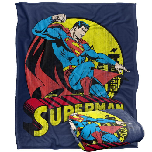 Superman Superman Metropolis Fleece Superman Throw 2