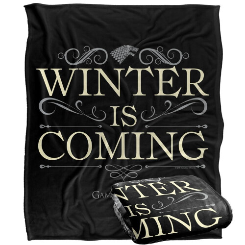 Game of Thrones Game of Thrones Winter Is Coming Silky Scroll Blanket 2