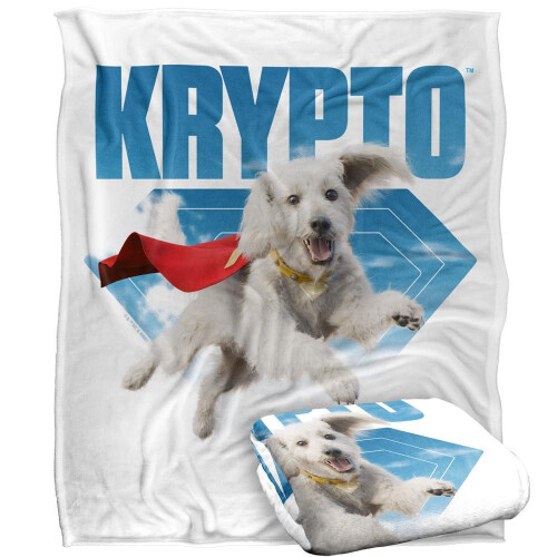 Superman (152cm x 127cm, Multicoloured) Superman Soft Jump Krypto Blanket 2