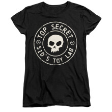 (XL, Black) Toy Story Womens/Ladies Sid's Toy Lab Badge Fitted T-Shirt