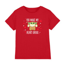 (7-8 Years, Red) Star Wars Childrens/Kids You Make My Heart Grogu T-Shirt