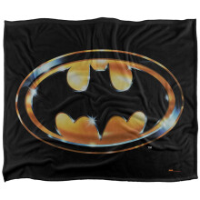 (58in x 36in, Multicoloured) Batman Golden Logo Blanket
