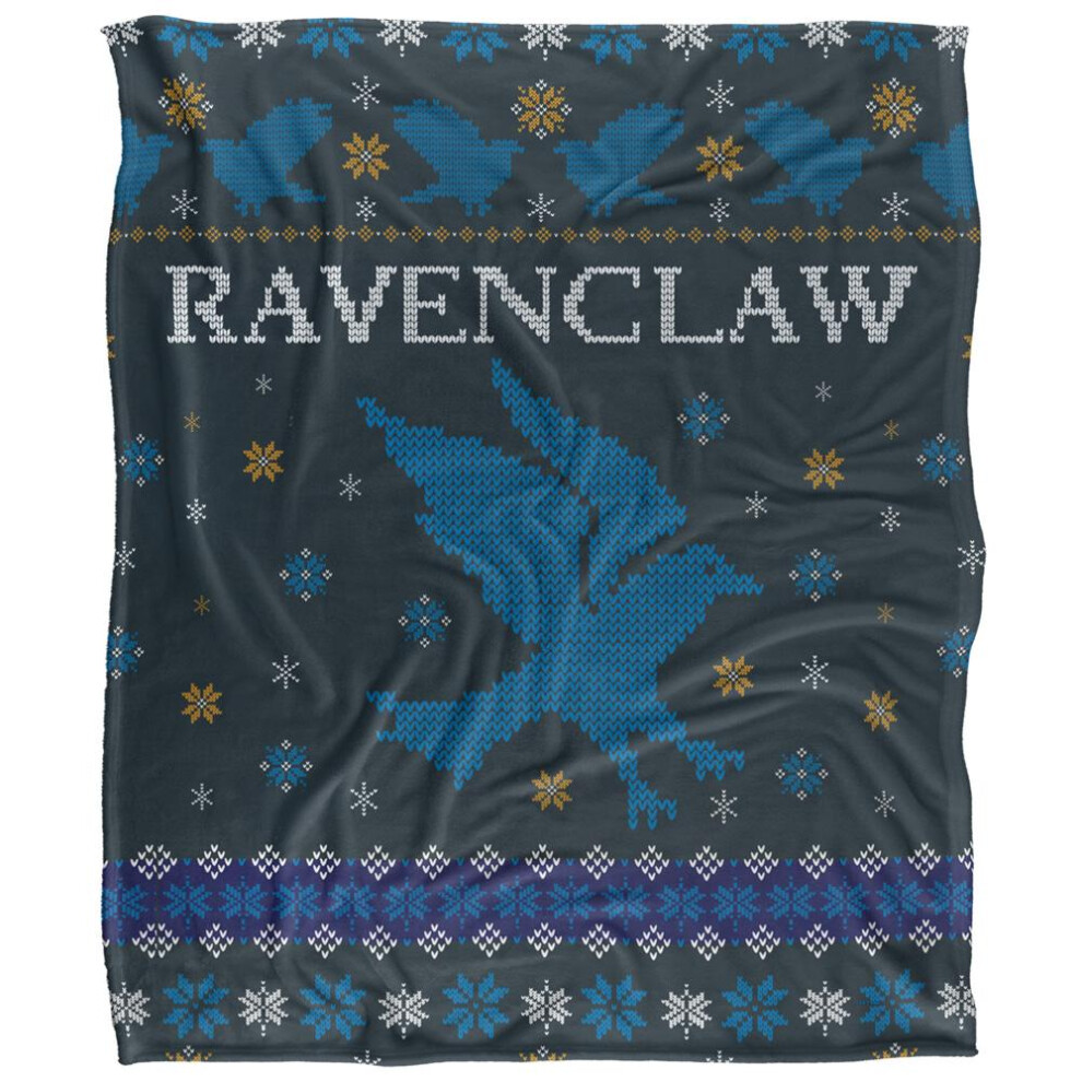 Harry Potter (58In X 36In, Multicoloured) Ravenclaw Fair Isle Blanket
