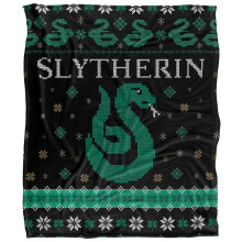 (36in x 58in, Multicoloured) Harry Potter Slytherin Fair Isle Blanket