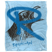 (36in x 58in, Multicoloured) Harry Potter Ravenclaw Graffiti Blanket