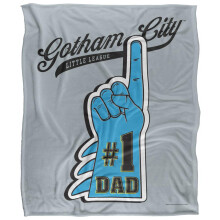 (58in x 36in, Multicoloured) Batman #1 Dad Foam Finger Blanket