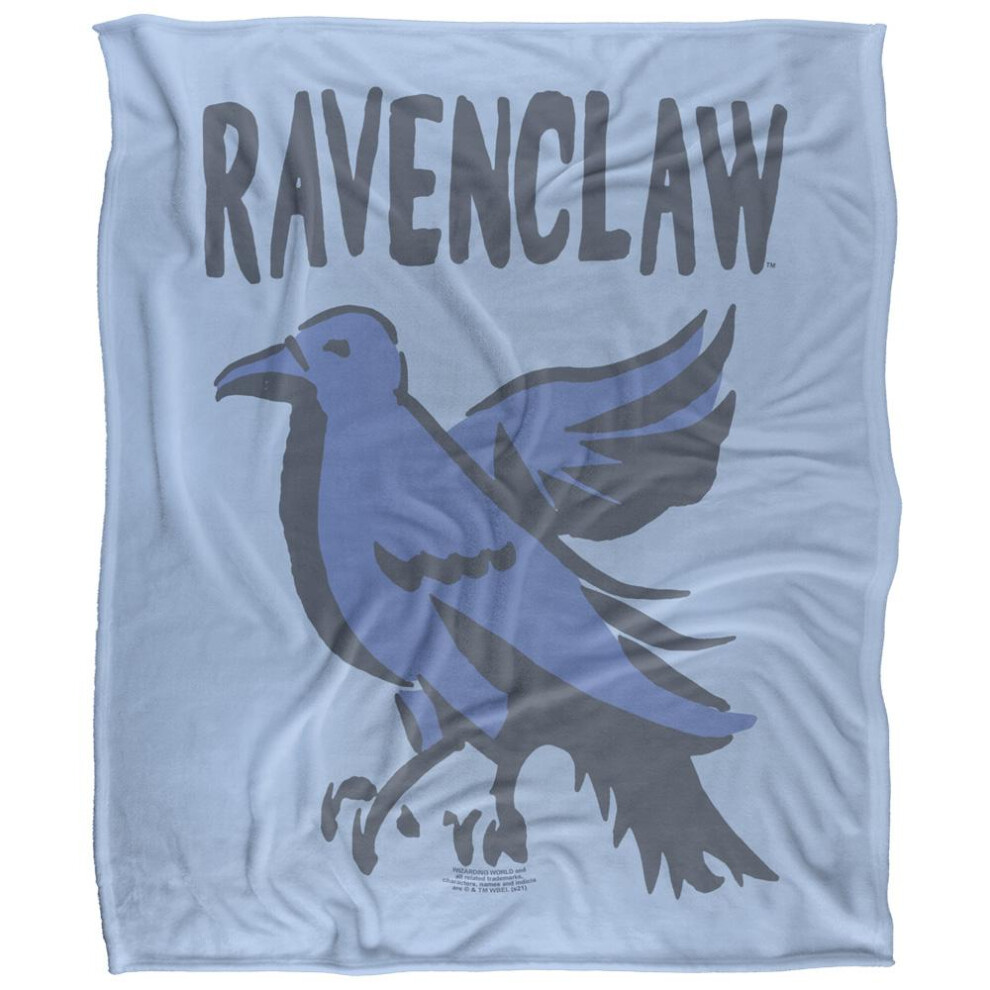 Harry Potter (58In X 36In, Multicoloured) Ravenclaw Doodle Blanket