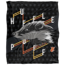 (58in x 36in, Multicoloured) Harry Potter Hufflepuff Badger Blanket