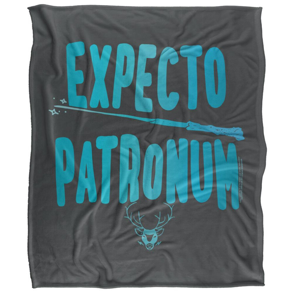 Harry Potter (36In X 58In, Multicoloured) Expecto Patronum Wand Blanket
