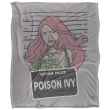 (58in x 36in, Multicoloured) Batman Line Up Poison Ivy Blanket