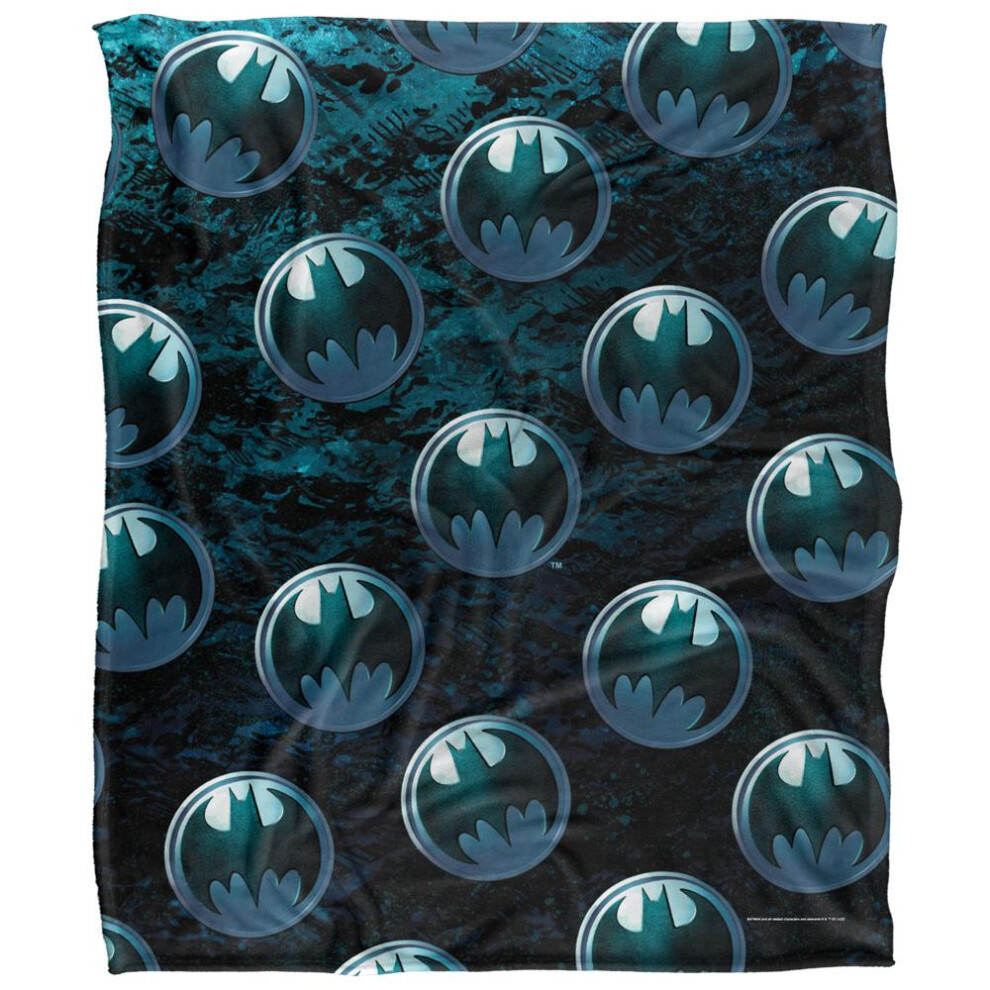 Batman (58In X 36In, Multicoloured) Repeat Logo Blanket