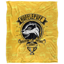 (36in x 58in, Multicoloured) Harry Potter Dedication, Patience, Loyalty Hufflepuff Blanket